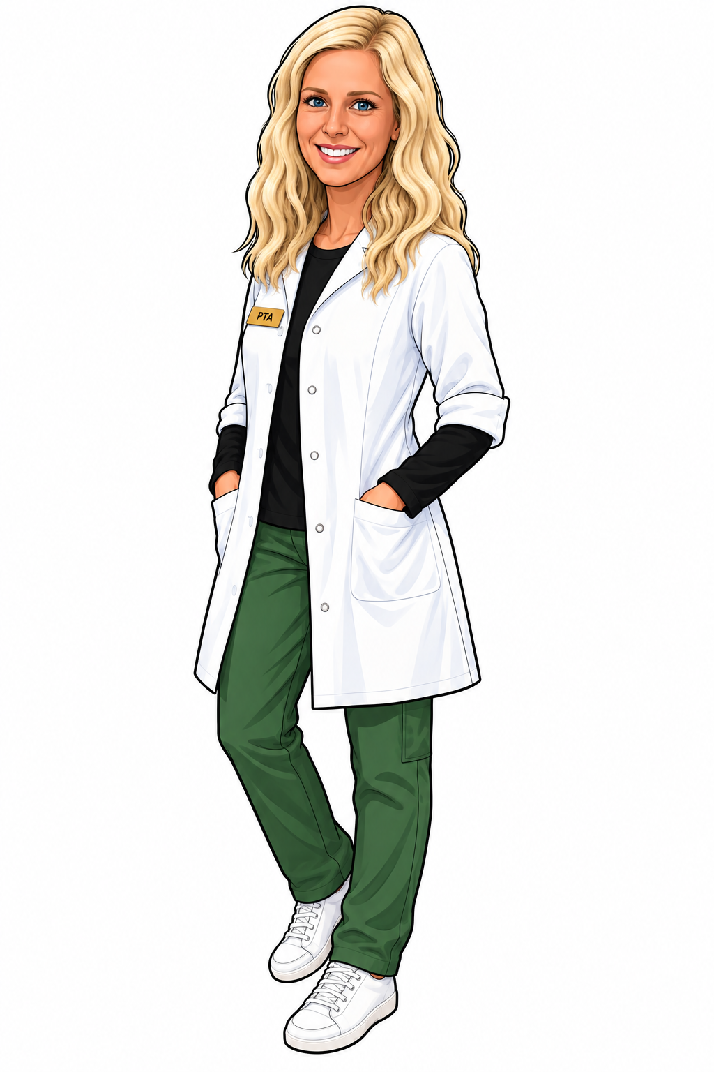 Nina – Comic-Porträt (Vorderseite), Team der Dahlien-Apotheke