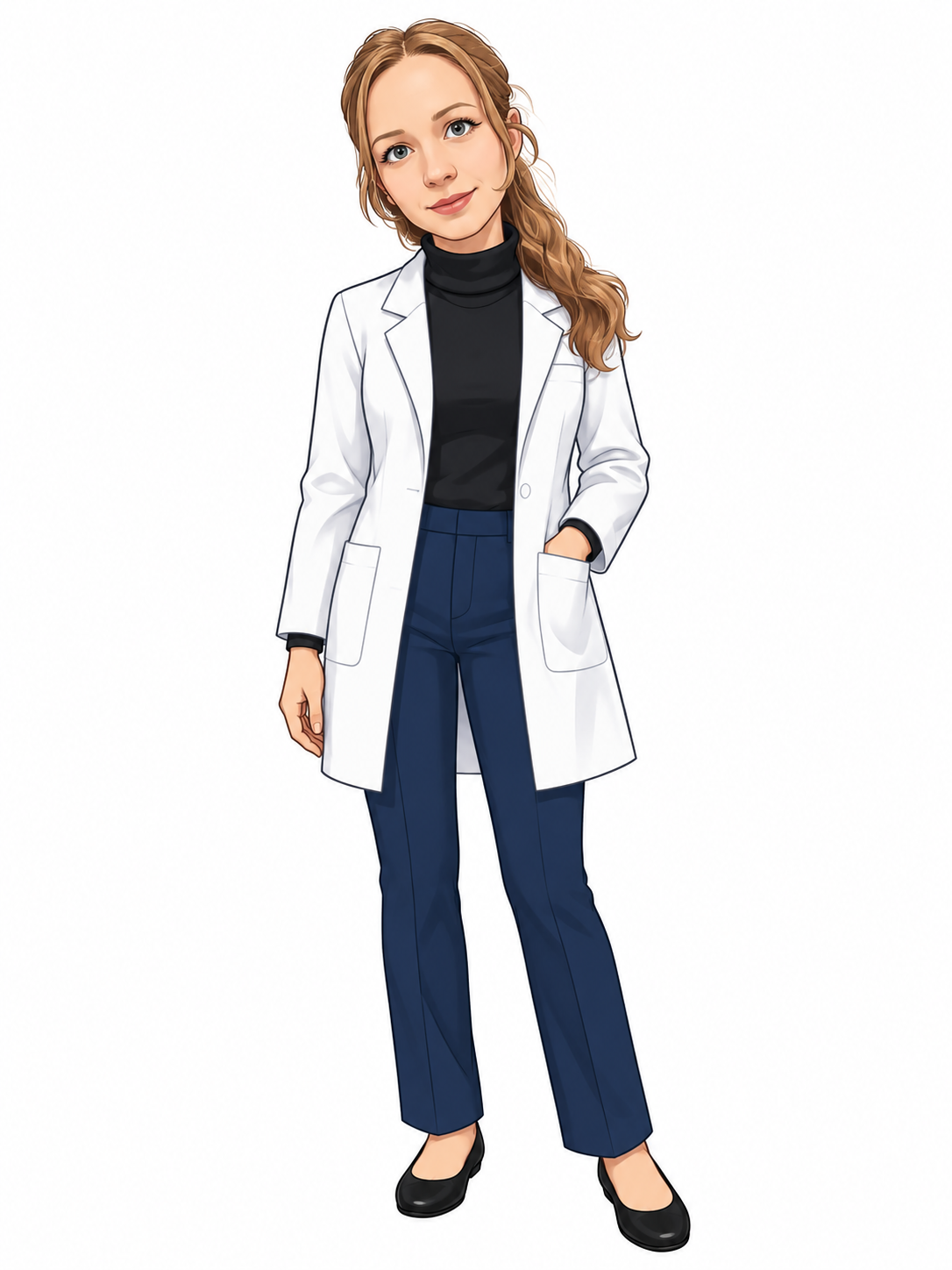 Jessica – Comic-Porträt (Vorderseite), Team der Dahlien-Apotheke